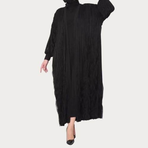 Tasarım Fırfır Detaylı Abaya